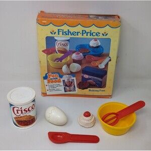 Fishe -Price Playset Fun With Food 1987 6502 Baking INCOMPLETE PARTIAL FOR PARTS